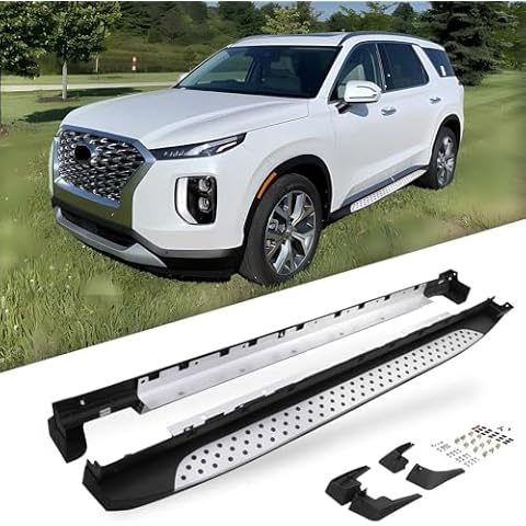 SNIXWOO Side Steps Running Boards Fit for Hyundai Palisade 2020-2025 w/Mud Flaps (No Drilling Required) Cover