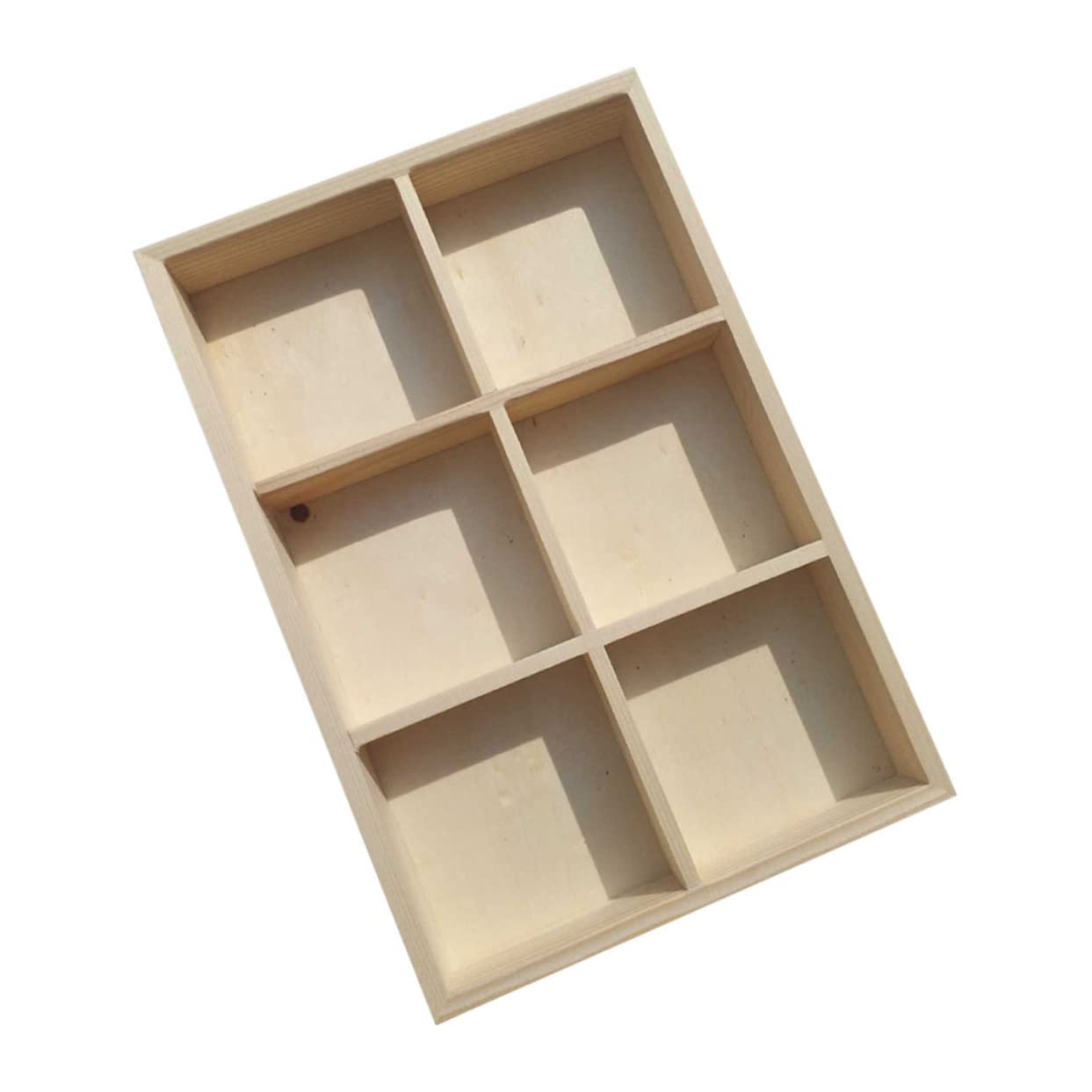 SHINEOFI 7 Stck Holz Aufbewahrungsbox mit Fächern Pigmentbox Langlebigem Material Auslaufsicheres Design für Malutensilien und Künstlerbedarf Geeignet für Schule und Zuhause