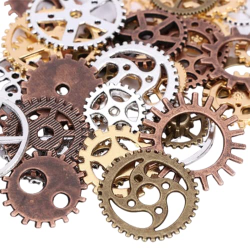 Generic - Mixed Vintage Styles Metal Alloy Mechanical Steampunk Cogs& Gears DIY Jewelry Charms Watch Parts Accessories Making Craft Arts