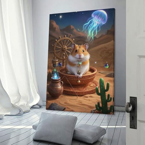 Tableau impression sur toile premium de hamster Roborovski haute définition - 3