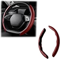 Vista 22 de LoyaForba Funda universal para volante de automóvil, protector universal de cuero segmentado de 15 pulgadas, antideslizante y suave, transpirable