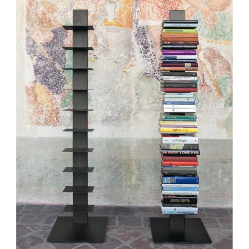ZStyle BBB ITALIA regał na książki SAPIENS kolumna stojąca wolnostojący regał z półkami (152 cm, aluminium)