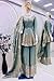 Fashion Gizz Traditional Designer Peplum Sharara Suit Teal green Organza, XL