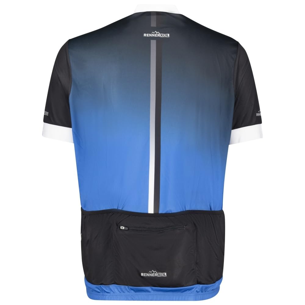 Alexander Herren Fahrrad Trikot Shirt | Funktions Radtrikot Kurzarm mit Rückentasche | atmungsaktiv schnelltrocknend elastisch | Übergrößen XXXL 4XL 5XL 6XL 7XL 8XL