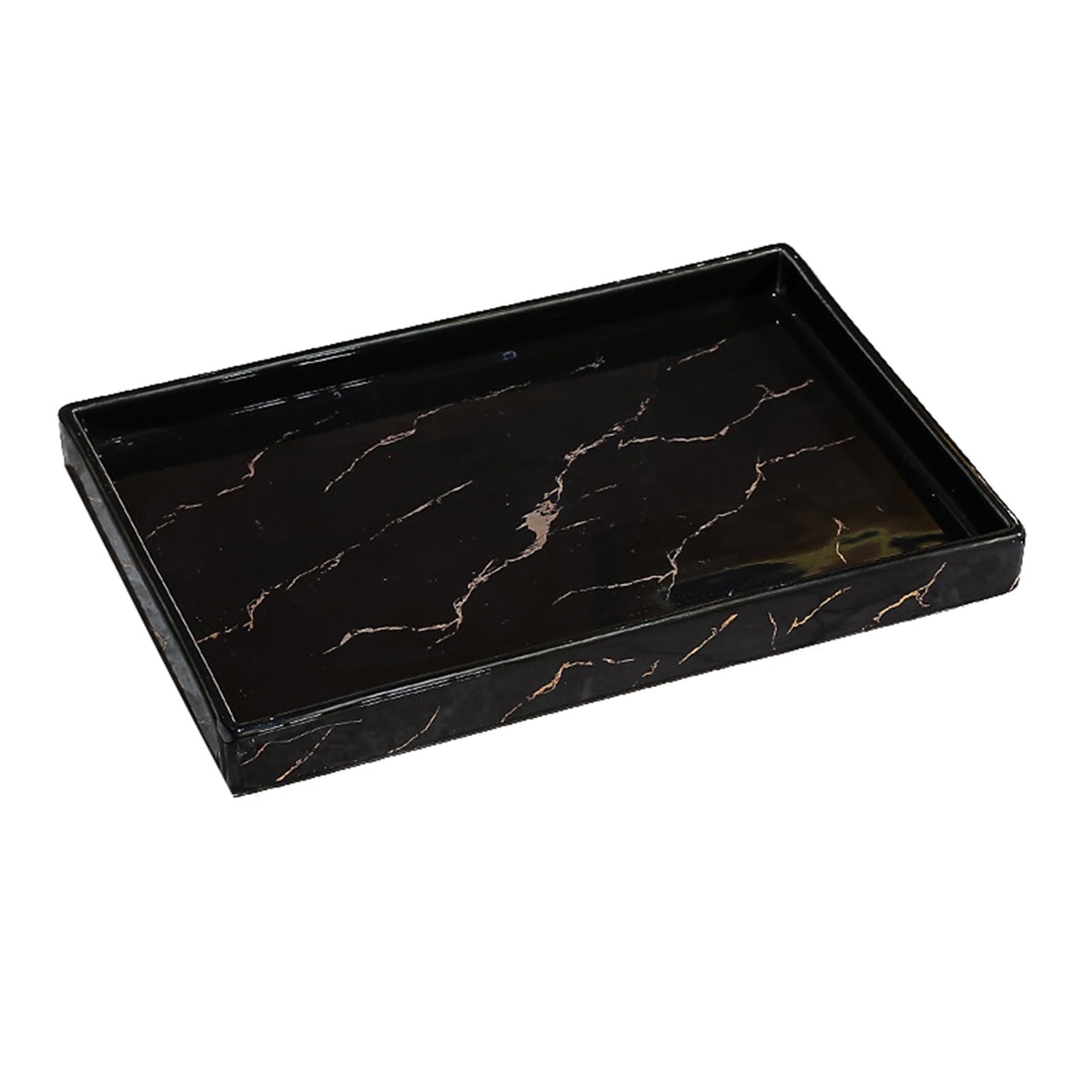 Ceramic Tray,Rectangular Aromatherapy Storage,Toiletries Box,Suitable for Tea Houses and Hotels(Black,32x22x2cm)