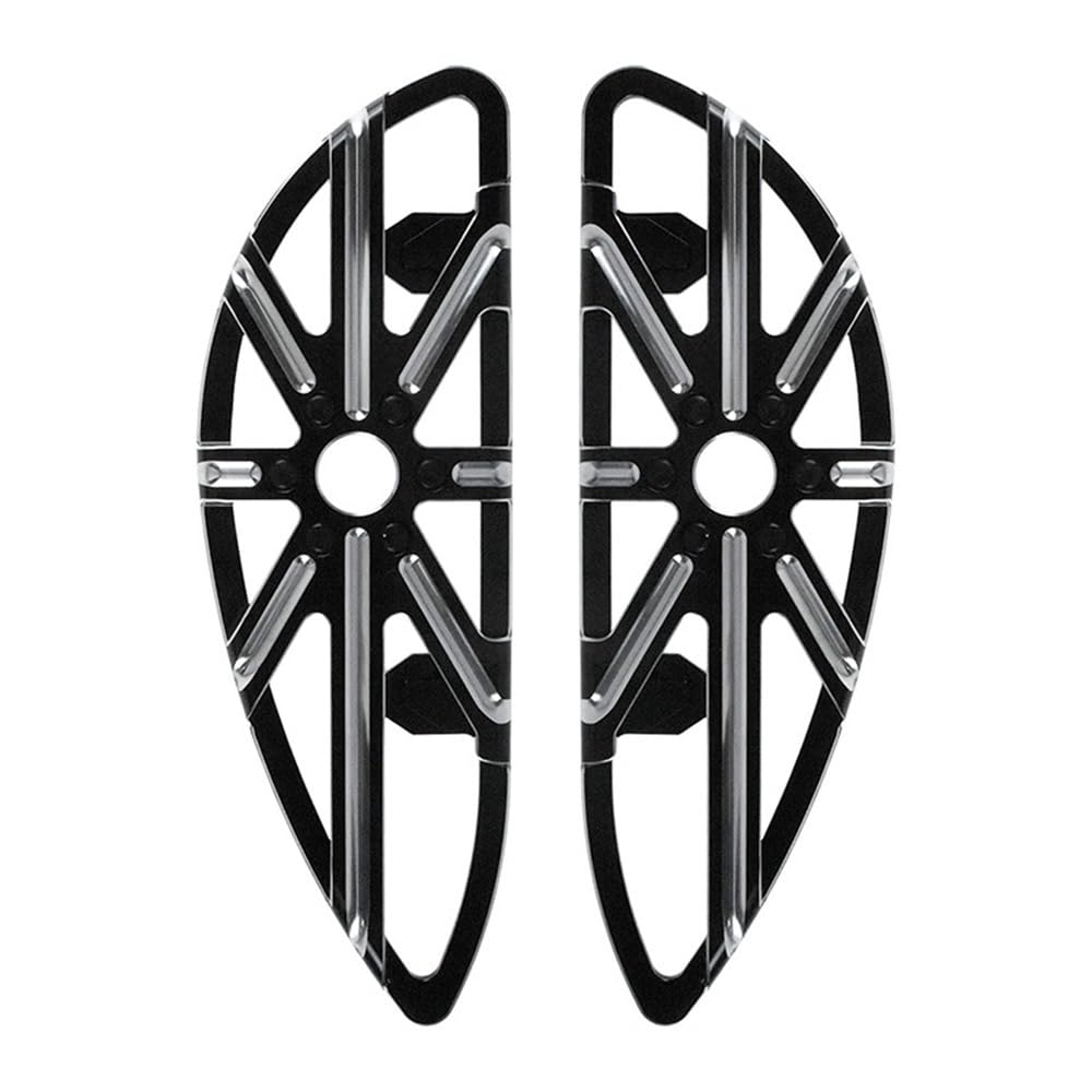 Pédales noires pour Harley Glide CNC - Grandes pédales avant conducteur creuses
