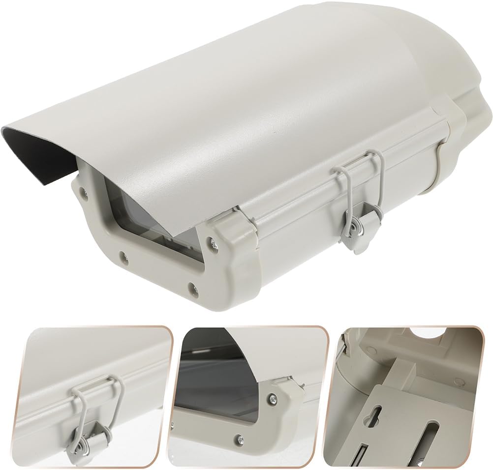 Outdoor Camera Rain Cover Waterproof Dustproof Shield with Aluminum Alloy Housing for Security Camera Protection 11.41X5.51X4.01 Inches