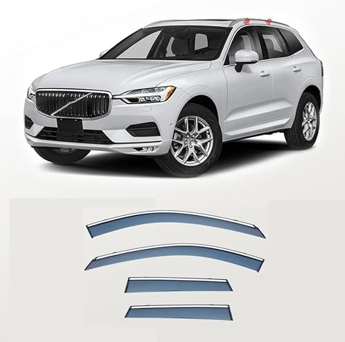 FengXH 4Pcs Smoke Tint Car Window Deflectors for Volvo XC60 2018+