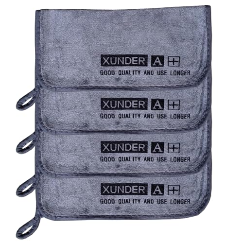 Image of Microfiber Cloth for Car Cleaning and Detailing, Double Sided, Microfiber Towel for Car & Bike, Soft Car Wash Cloth for Fast Cleaning (Pack of 4, 30 x 30 cm)