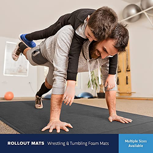 IncStores 1.4 Inch Thick Roll Out Wrestling Mat | Foam and Vinyl Mat for Practicing Wrestling Technique in Your Basement, Garage, or School Facility | Red, 5ft x 10ft x 1 1/4in