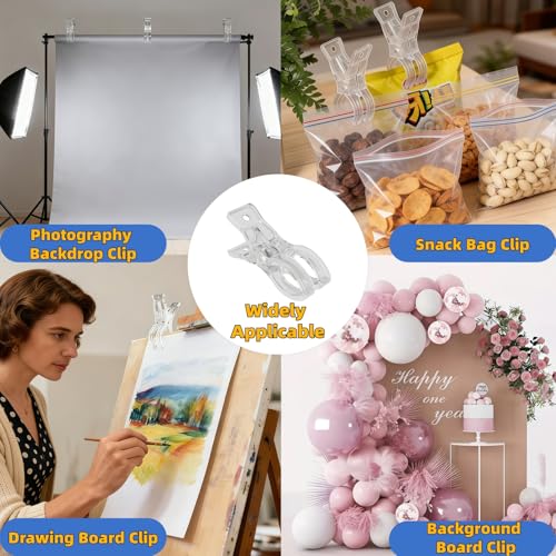 Pinces à ressort transparentes robustes pour décorations et arche de ballons x10 - 8