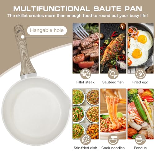 Casserole avec couvercle gaz induction électrique ensemble beige 2 pièces - 4
