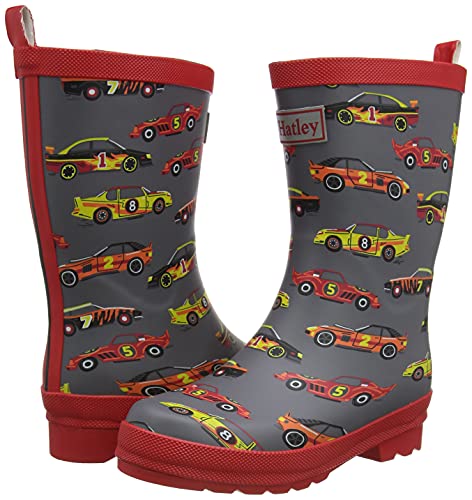 Hatley Boy's Rain Boot, Classic Race Cars, 7 Toddler #TOP6