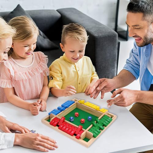 Shut The Box Juego de Mesa Clásico para 2-4 Jugadores miniatura 5