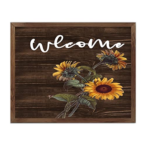 Décoration murale tournesol bois palette 40x50 cm avec citation inspirante salon