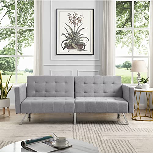 JOSHEN 75" Breathable Linen Loveseat Sofa, Small Loveseat with Split-Back