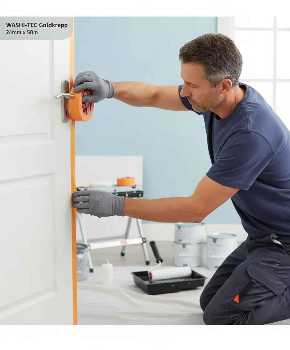 Kip 3608-24 WASHI-TEC złota krepa 24 mm x 50 m pomarańczowa