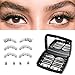 Produktbild Magnetische Wimpern, 2020 UPGRADEHIBEAUTY 3D Magnet Wimpern Set, Natural Look Künstliche Wimpern mit 4 Magneten, Dual Magneten Magnetic False Eyelashes + Edelstahl Pinzette, 10 Stücke2 Paare