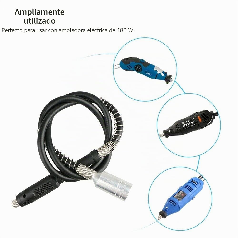 Extensión de eje de taladro giratorio flexible sin llave Accesorio de herramienta compatible con Dremel