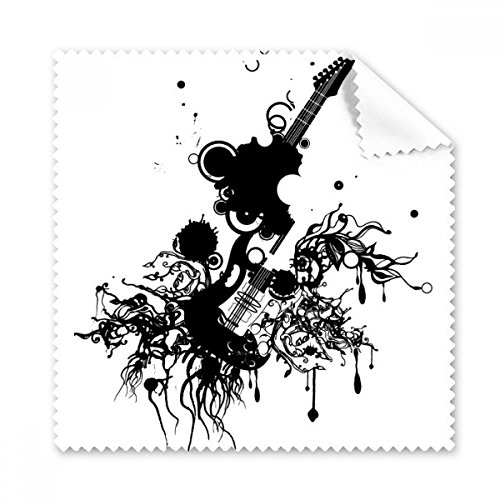 Chiffon de nettoyage motif guitare tissu microfibre essuie-écran téléphone