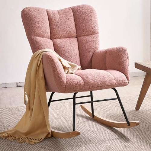 Amazon.com: Virabit Rocking Chair Nursery,High Backrest Teddy Nursery ...
