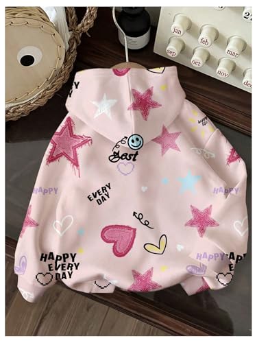 Girl's Y2K Hoodie Pullover Cute Star Graphic Long Sleeve Hooded Sweatshirts2