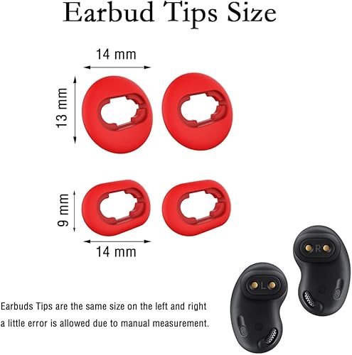 Miniatura 10 de 8 pares de almohadillas de silicona para auriculares Galaxy Buds Live de repuesto compatibles con Samsung Galaxy Buds Live, accesorios de goma para