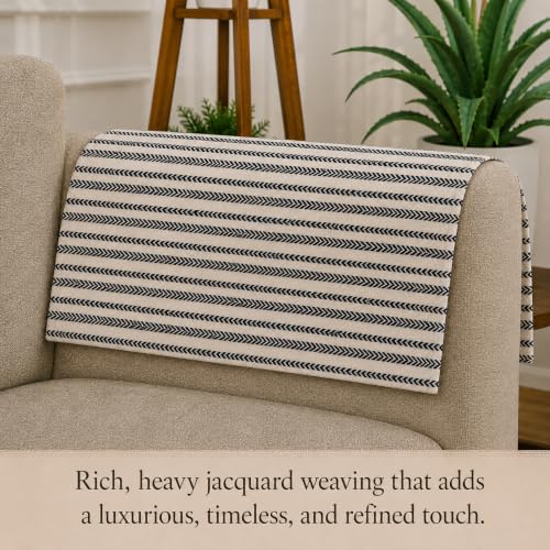 Image of STITCHNEST 'Nomad Weave Collection' Sofa Armrest Cover | Elegant Jacquard Fabric, Washable & Durable for Modern Living (18 x 22 Inches) 14