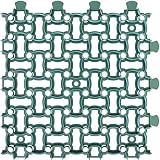 GardenPlast® GardenPuzzle2 Lot de 10 grilles de parking en plastique - 50 x 50 x 4 cm - Vert - 2,5 m²