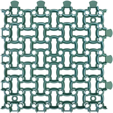 GardenPlast® GardenPuzzle2 - Rejilla para césped (20 unidades, 50 x 50 x 4 cm, 5 m²), color verde Cover