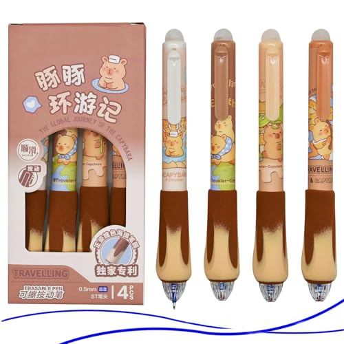 12 bolígrafos borrables ergonómicos de tinta azul miniatura 1