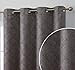 HLC.ME Redmont Lattice Geometric Thick Soft Thermal Insulated Energy Efficient Room Darkening Privacy Blackout Grommet Curtain Panels for Bedroom - Set of 2 Panels (52 x 84 Inches Long, Dark Grey)