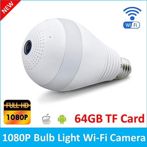 Camera Ip Seguraca Lampada Panoramica Espia Wifi V380 Nf