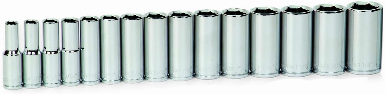 6-Piece 1/4-Inch Drive Metric Hex Bit Socket Set - Sizes HW3 To HW8 For Factory & Repair Shop Use
