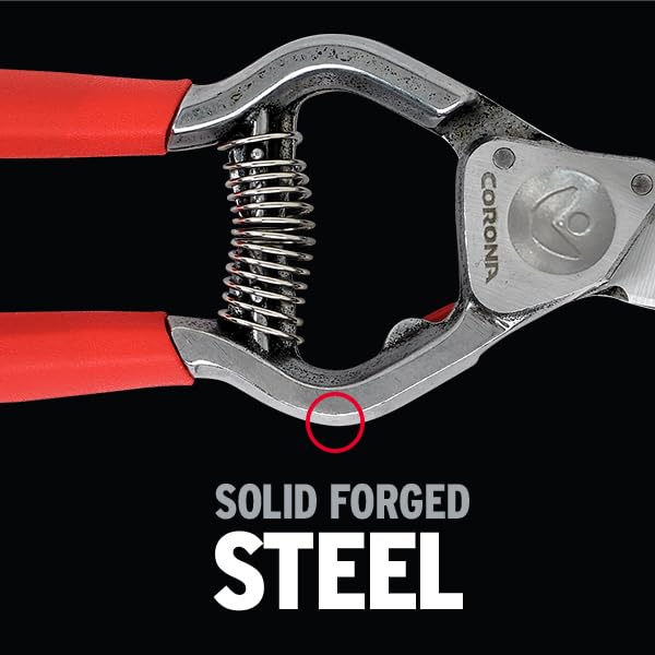 Corona Tools Forged Steel ClassicCUT Bypass Hand Pruner – 1-Inch Cut Capacity Garden Pruning Shears for Stems & Branches, Heavy-Duty Bypass Pruners for Tree, Shrub & Plant Trimming