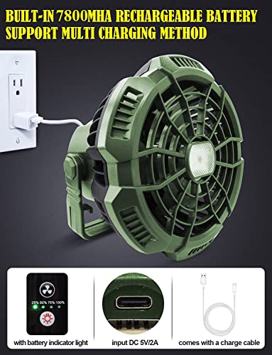 image for ayamaya Rechargeable Camping Tent Fan with LED Light & Remote Control,
