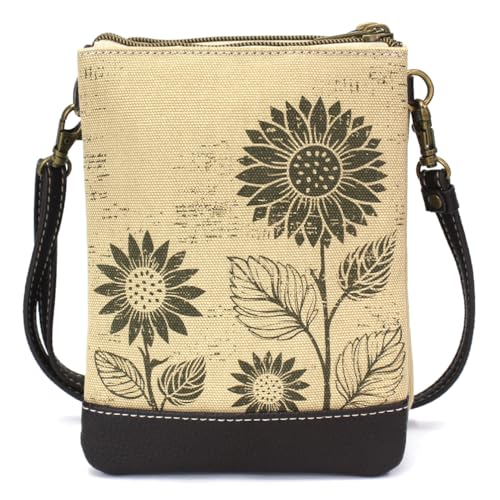 Image of CHALA Double Pocket Xbody Women RFID Protected Canvas Crossody Purse with Adjustable Strap | Double Pocket