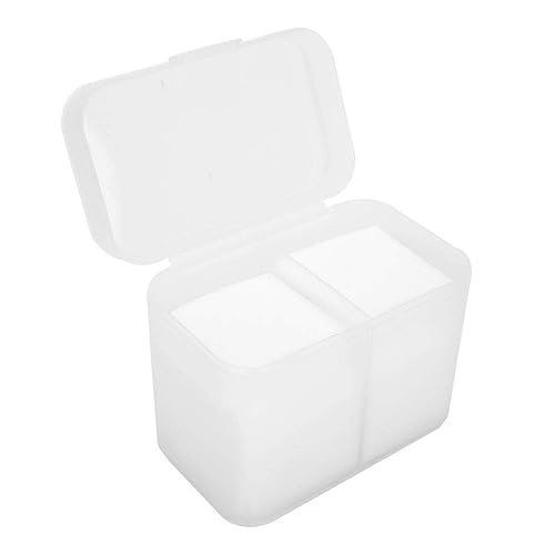 Caja de almacenamiento de uñas de 2 rejillas, removedor de esmalte de uñas, contenedor de almacenamiento de cosméticos, caja de almacenamiento
