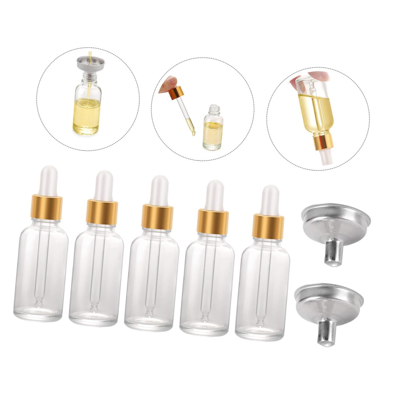 24stücke Tropfflasche aus Transparentem Glas Wiederverwendbar mit Pipetten für Ätherische Öle Parfümspender für Diy-projekte Seifenherstellung und Aromatherapie