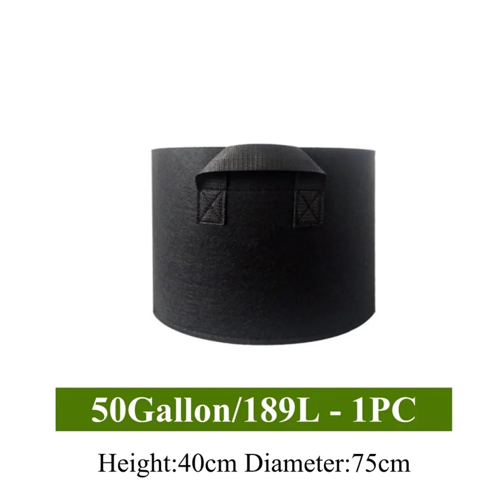 Lot de 5 Grands Sacs Culture Non tissés 30 à 100 gallons avec poignées, en Tissu résistant, for Fleurs, Arbres fruitiers et légumes pour Plantes(50 Gallon)