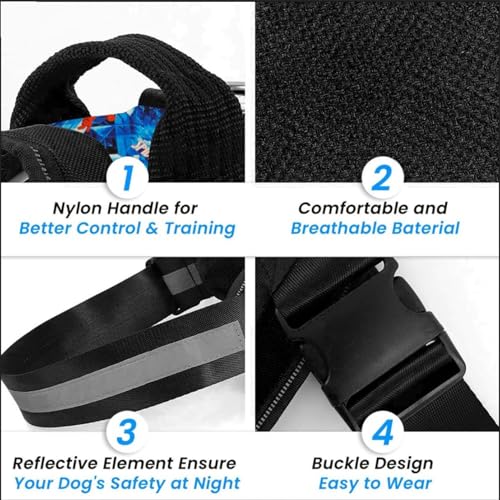 Image of Berlin's PET ACCESSORIES Police K9 Dog Harness with Leash, Dog Vest with Handle, Reflective Adjustable No-Pull Harness Heavy Duty, Nylon, for Training, Patrol, Hiking (Spiderman Print,Medium(13-20Kg))
