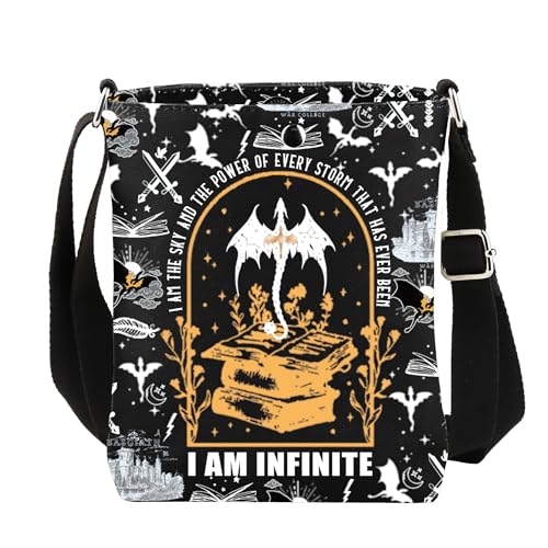 CMNIM Dragon Book Merch Dragon Rider Gifts I Am The Sky And The Power Crossbody Bag YA Fantasy Books Series Gifts - Main Image