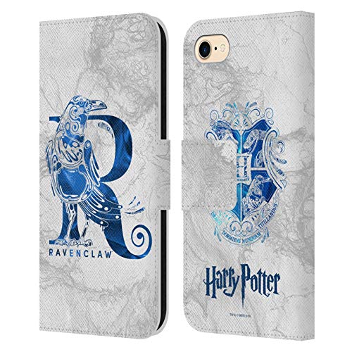 Head Case Designs Officially Licensed Harry Potter Ravenclaw Aguamenti Deathly Hallows IX Leather Book Wallet Case Cover Compatible with Apple iPhone 7/8 / SE 2020 & 2022