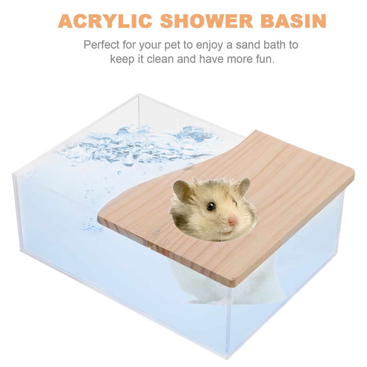 2 Stück Acryl Hamster Sandbad mit Halbem Deckel Transparente Kleintier Badewanne 20x15x8cm Glatte Kanten Multifunktionale Sandkastenbox für Hamster Rennmäuse und Chinchillas