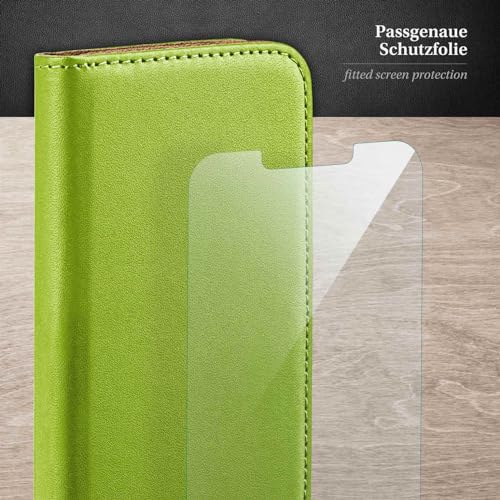 Étui iPhone 14 Plus moex vert en cuir synthétique avec protège-écran et support - 6