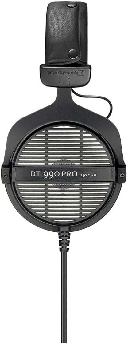 beyerdynamic DT-990 Pro Acoustically Open Headphones (250 Ohms) Bundle with Compact 4-Channel Stereo Headphone Amplifier with DC 12V Power Adapter (2 Items)