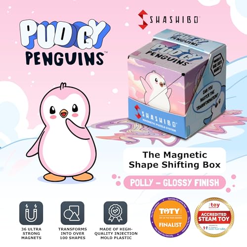 Image of Shashibo Pudgy Penguins Magnetic Puzzle Cube, Stress Relief Fidget Toy