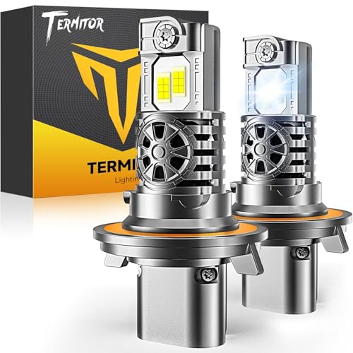 Image of Termitor Upgraded 9008 /H13 Bulbs, 80,000LM 1500% Ultra-Bright | 6500K Pure White H13 /9008 Driving Lights Conversion Kits, IP68 Waterproof, Easy Plug and Play Installation, Pack of 2