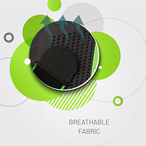 Image of Dyna Pro Knee Cap | Compression Knee Support | Adjustable Strap For Custom Fit | Injury Prevention, Recovery, Pain Relief, Gym, Crossfit, Meniscus Tear, ACL /PCL, Arthritis | Suitable Men Women | SMALL (1 No) | Green