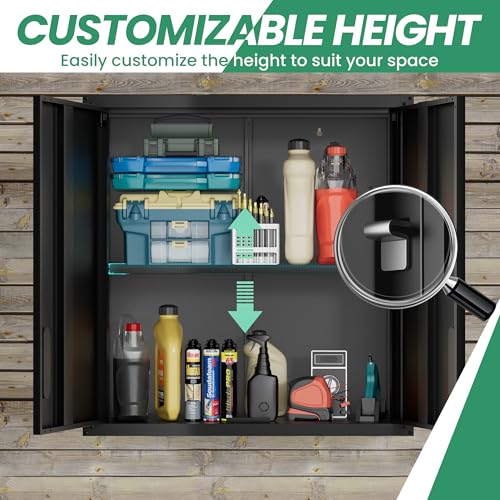 Image of Garage Cabinet System | Heavy Duty Steel All-in-One Modular Garage Cabinet Set for Ultimate Workshop Organization | Easy Assembly Garage Storage Cabinets & Tool Bench